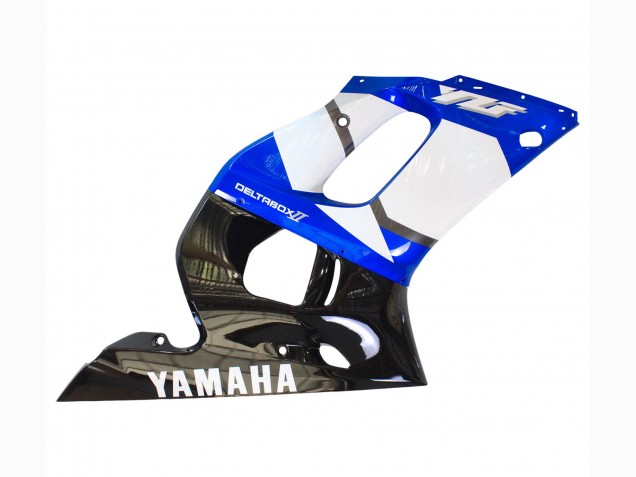 Carénages Moto Yamaha YZF 600 R6 1998-2002 - Blanc Bleu Noir Brillant