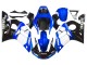 Carénages Moto Yamaha YZF 600 R6 1998-2002 - Blanc Bleu Noir Brillant