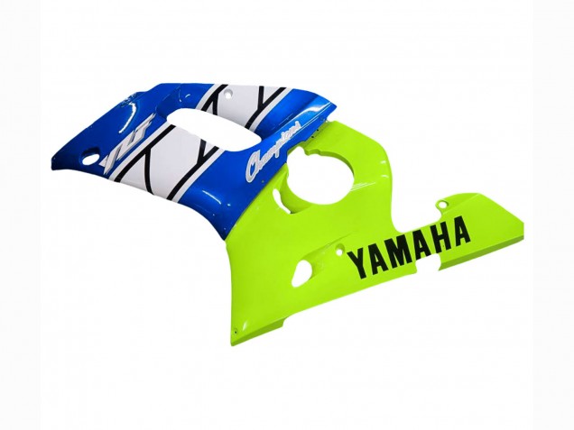 Carénages Moto Yamaha YZF 600 R6 1998-2002 - Vert Néon Bleu Blanc Champions