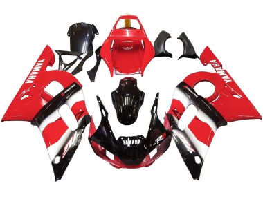 Carénage Moto Yamaha YZF 600 R6 1998-2002 - Rouge Blanc Noir Brillant