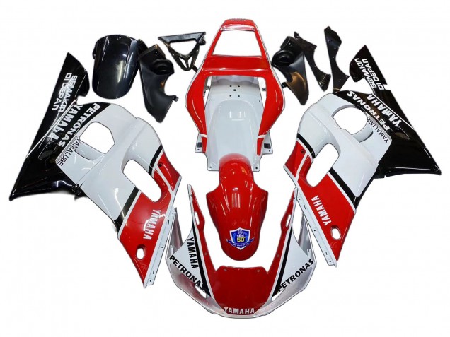 Carénages Moto Yamaha YZF 600 R6 1998-2002 - Blanc Rouge Noir Petronas Yamalube 50th