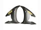 Carénages Moto Yamaha YZF R6S 2006-2009 - Noir Brillant Noir Mat Or Décalque