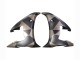 Carénages Moto Yamaha YZF R6S 2006-2009 - Gris Noir Mat Geometric
