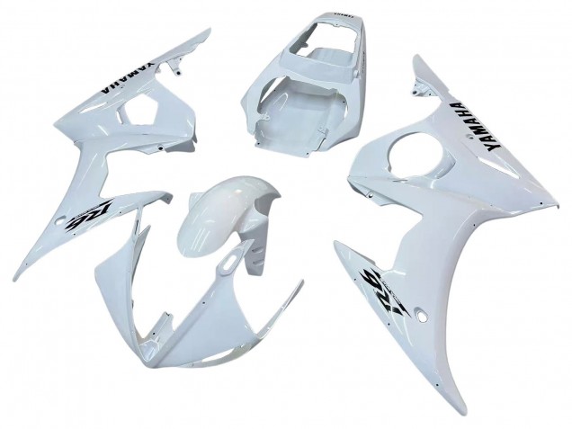 Carénages Moto Yamaha YZF R6S 2006-2009 - Blanc Noir Décalque
