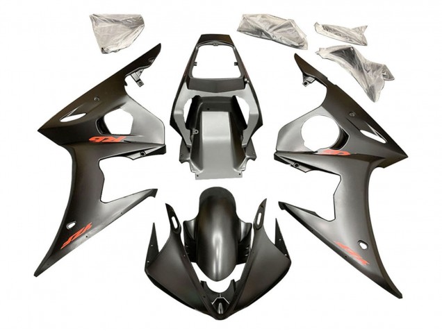 Carénages Moto Yamaha YZF 600 R6 2005 - Noir Mat Rouge