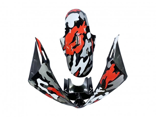 Carénages Moto Yamaha YZF 600 R6 2005 - Noir Rouge Gris Camouflage