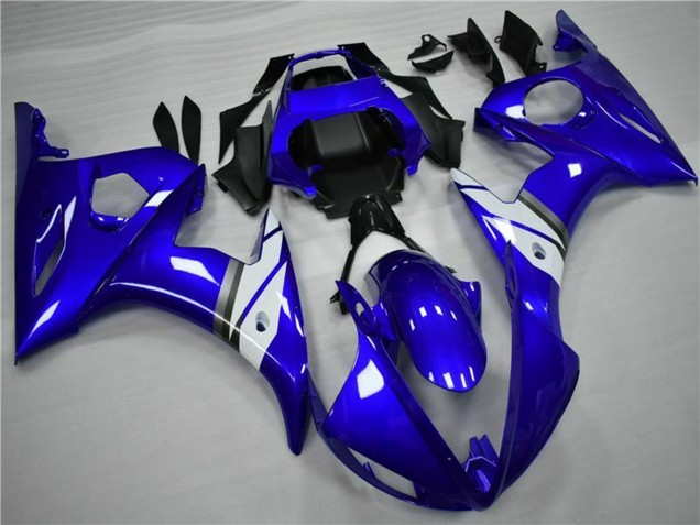 Carénages Moto Yamaha YZF 600 R6 2005 - Bleu Blanc