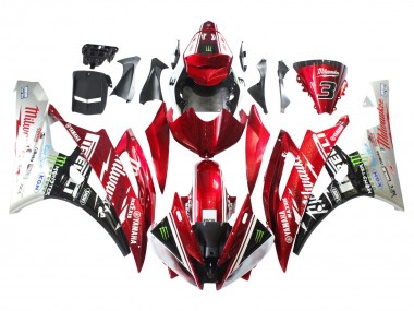Carénages Moto Yamaha YZF 600 R6 2006-2007 - Blanc Rouge Noir Vert Monstre Milwaukee