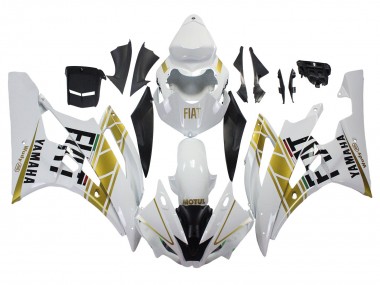 Carénages Moto Yamaha YZF 600 R6 2006-2007 - Blanc Or Noir Fiat