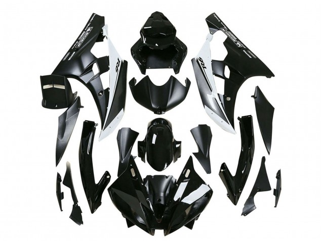 Carénages Moto Yamaha YZF 600 R6 2006-2007 - Noir Brillant Noir Mat Blanc Motul Michelin