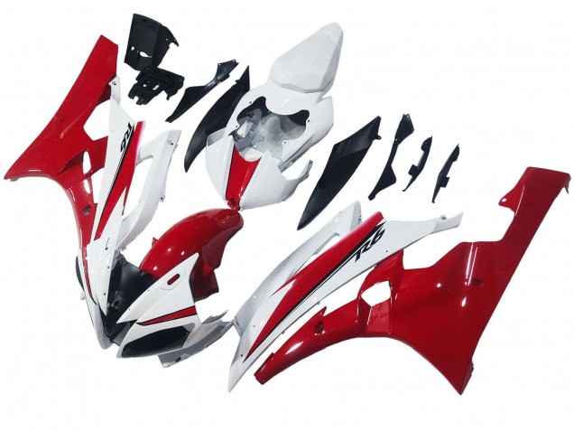 Carénages Moto Yamaha YZF 600 R6 2006-2007 - Blanc Rouge