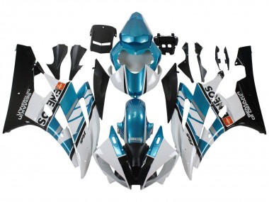 Carénages Moto Yamaha YZF 600 R6 2006-2007 - Blanc Bleu Noir Semakin Didepan ENEOS