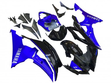 Carénages Moto Yamaha YZF 600 R6 2008-2016 - Bleu Noir Brillant