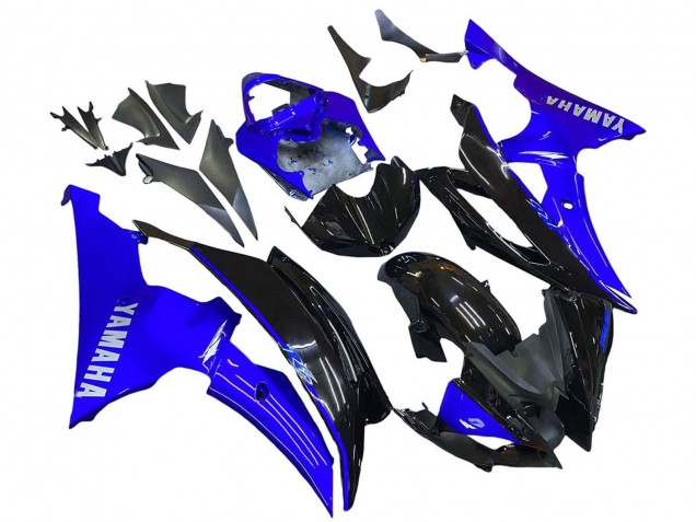Carénages Moto Yamaha YZF 600 R6 2008-2016 - Bleu Noir Brillant