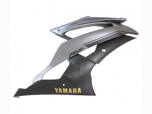 Carénages Moto Yamaha YZF 600 R6 2008-2016 - Gris Noir Mat Or Décalque