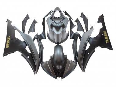 Carénages Moto Yamaha YZF 600 R6 2008-2016 - Gris Noir Mat Or Décalque