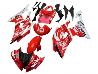 Carénages Moto Yamaha YZF 600 R6 2008-2016 - Blanc Rouge Noir Fiat Acer