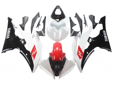 Carénages Moto Yamaha YZF 600 R6 2008-2016 - Blanc Rouge Noir Brillant