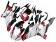 Carénages Moto Yamaha YZF 600 R6 2017-2023 - Blanc Rouge Noir Semakin Didepan