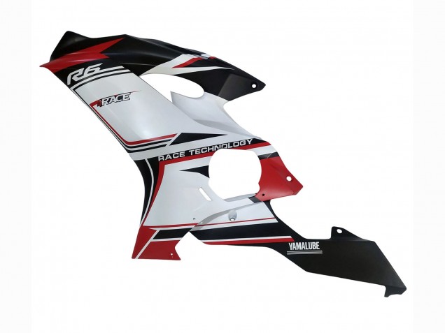 Carénages Moto Yamaha YZF 600 R6 2017-2023 - Blanc Rouge Noir Semakin Didepan
