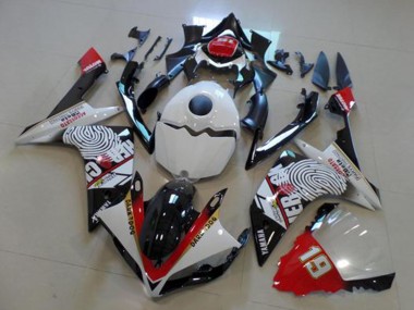 Carénages Moto Yamaha YZF R1 2007-2008 - Blanc Rouge Noir Jaune Dark Dog