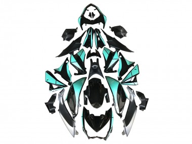 Carénages Moto Kawasaki Z1000 2014-2019 - Bleu Clair Noir Brillant Argent