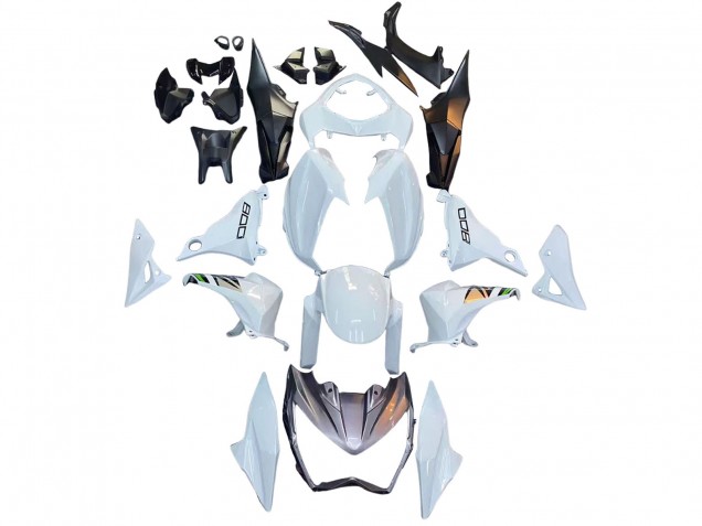 Carénages Moto Kawasaki Z800 2013-2018 - Blanc Vert Argent Noir