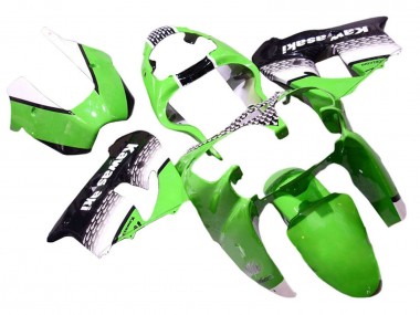Carénages Moto Kawasaki ZX9R 2000-2001 - Vert Blanc Noir