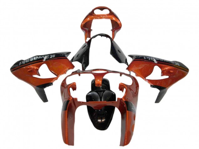 Carénage Moto Kawasaki ZX9R 2000-2001 - Orange Noir