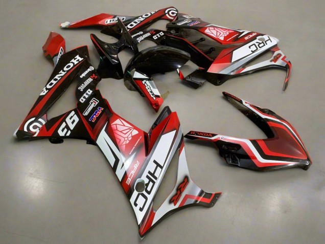 Carénages Moto Honda CBR650R 2019-2020 - Blanc Rouge Noir Brillant HRC