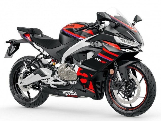 Carénages Moto Aprilia RS457 2024-2025 - Noir Mat Rouge