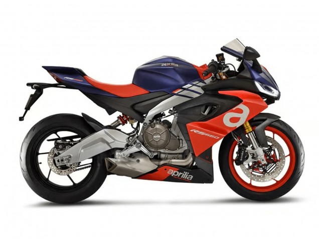 Carénages Moto Aprilia RS660 2020-2024 - Bleu Mat Rouge Argent