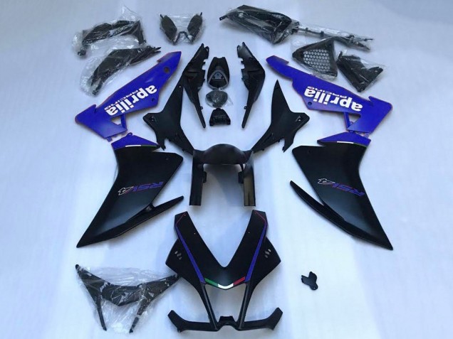 Carénages Moto Aprilia RSV4 1000 2009-2015 - Noir Mat Bleu