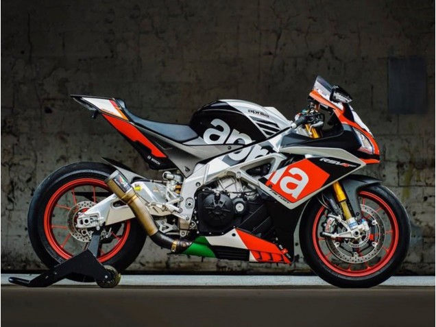 Carénages Moto Aprilia RSV4 1000 2016-2020 - Noir Mat Argent Rouge Vert
