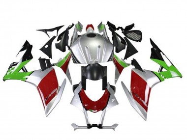 Kits Carénage Moto Aprilia RSV4 1000 2016-2020 - Argent Rouge Noir Vert