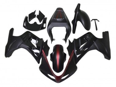 Carénages Moto Suzuki SV650 2003-2013 - Noir Mat Rouge Noir Brillant
