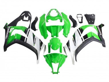 Carénages Moto Kawasaki ZX10R 2011-2015 - Vert Blanc Noir Bande
