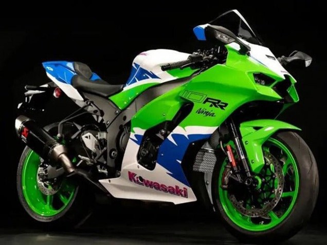 Carénages Moto Kawasaki ZX10R 2021-2025 - Vert Blanc Bleu Rouge