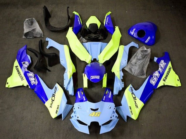 Carénages Moto Kawasaki ZX10R 2021-2025 - Bleu Jaune GYTR 46