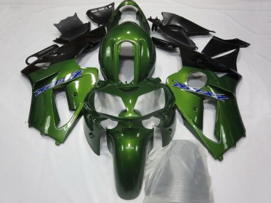 Carénages Moto Kawasaki ZX12R 2000-2001 - Vert Foncé Noir Bleu