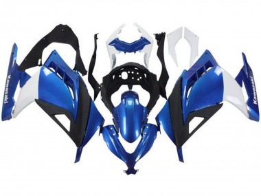 Carénages Moto Kawasaki EX300 2013-2024 - Blanc Bleu Noir