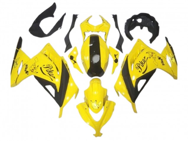 Carénages Moto Kawasaki EX300 2013-2024 - Jaune Noir Pikachu