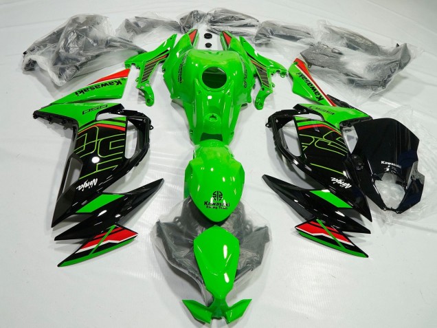 Carénage Moto Kawasaki Ninja 650 EX650 2020-2025 - Vert Rouge Noir Blanc