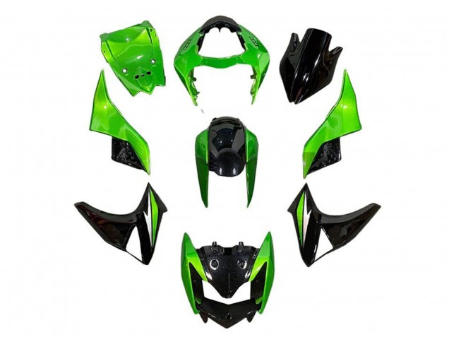 Carénages Moto Kawasaki Z1000 2007-2009 - Vert Noir Brillant