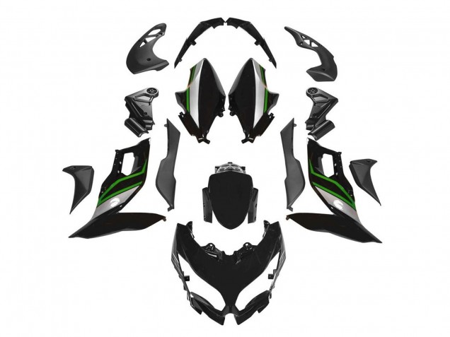 Carénages Moto Kawasaki Versys 650 2015-2021 - Noir Vert Argent