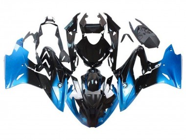 Carénages Moto BMW S1000RR 2015-2016 - Bleu Noir Brillant