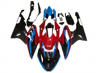 Carénages Moto BMW S1000RR 2015-2016 - Rouge Bleu Noir Bande