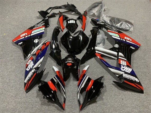 Carénages Moto BMW S1000RR 2015-2016 - Blanc Rouge Bleu Noir Brillant Bande