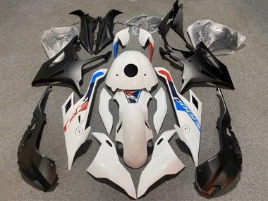Carénages Moto BMW S1000RR 2019-2022 - Blanc Brillant Noir Mat Bleu