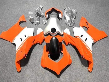 Carénages Moto Ducati Panigale V4 V4S 2020-2021 - Blanc Argent Orange